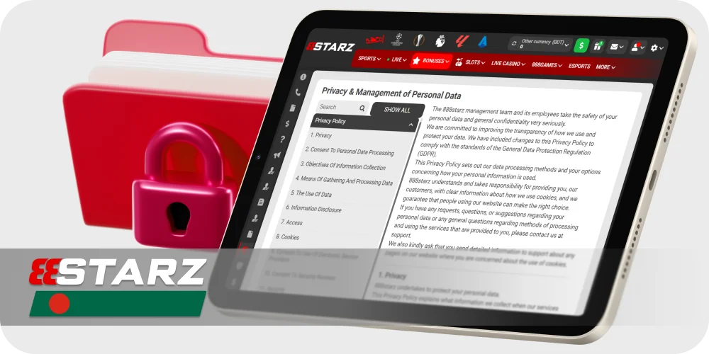 Privacy Policy for Bengalis at 888starz